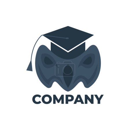Téléchargez les illustrations : Logo éducation hibou. Simple, unique, moderne. - en licence libre de droit