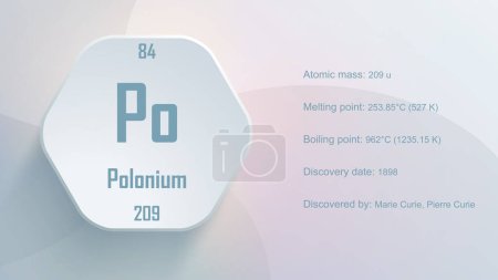 Foto de Modern periodic table element Polonium 3D illustration - Imagen libre de derechos