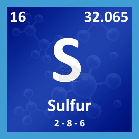 Photo for Modern periodic table element Sulfur illustration - Royalty Free Image