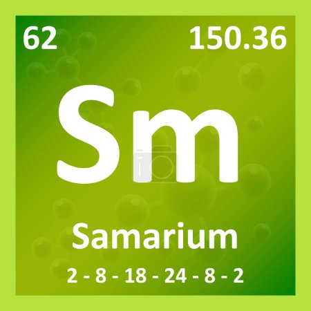 Photo for Modern periodic table element Samarium illustration - Royalty Free Image