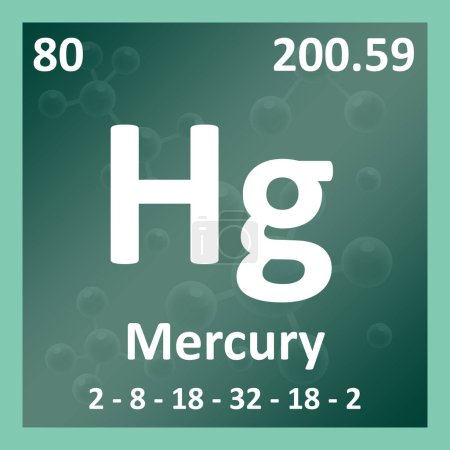 Photo for Modern periodic table element Mercury illustration - Royalty Free Image