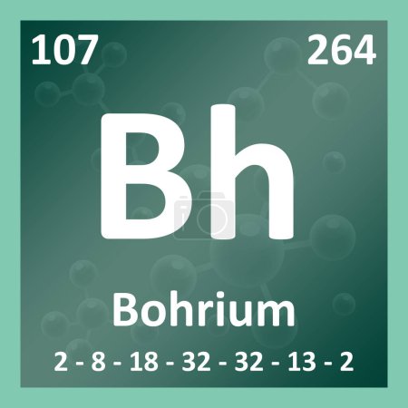 Photo for Modern periodic table element Bohrium illustration - Royalty Free Image
