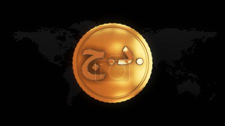 Goldener algerischer Dinar Währungssymbol Goldener algerischer Dinar Währungszeichen