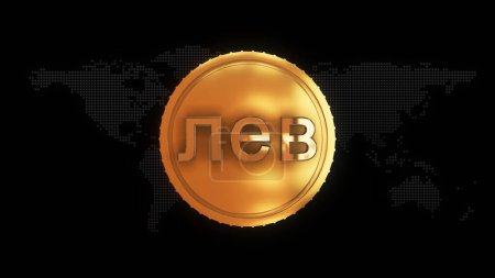 Lev bulgare doré Symbole de devise lev bulgare doré signe de devise