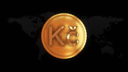 Golden Czech koruna Currency symbol golden Czech koruna currency sign