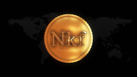Nakfa érythréenne dorée Symbole de devise Nakfa érythréenne dorée signe de devise
