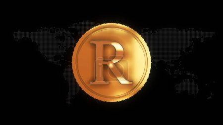 Golden South African rand Currency symbol golden South African rand currency sign