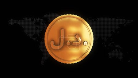 Goldener libyscher Dinar Währungssymbol Goldener libyscher Dinar Währungszeichen