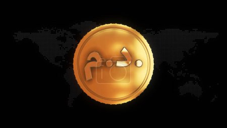 Goldener marokkanischer Dirham Währungssymbol goldener marokkanischer Dirham Währungszeichen