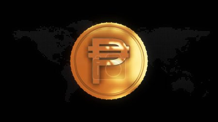 Golden Philippine peso Currency symbol golden Philippine peso currency sign
