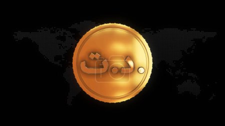 Goldener tunesischer Dinar Währungssymbol Goldener tunesischer Dinar Währungszeichen