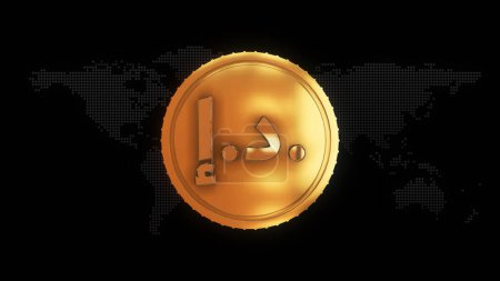 Foto de Oro Emiratos Árabes Unidos dirham Símbolo de moneda oro Emiratos Árabes Unidos dirham signo de moneda - Imagen libre de derechos