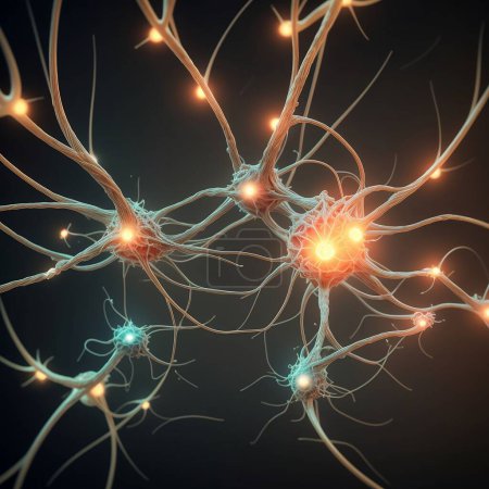 Téléchargez les photos : Neurones et synapse Art de haute qualité - en image libre de droit
