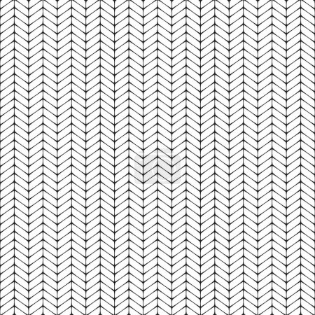 Photo for Metallic black mesh on a white background. Geometric chevron texture with interlaced diagonal lines. Herringbone fence design. Seamless repeating pattern. Vector illustration. - Royalty Free Image