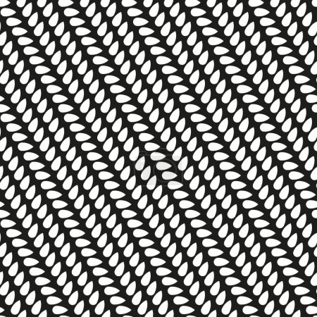 Photo for Seamless repeating pattern. Small white drops are arranged on diagonal and parallel lines on a black background. Abstract geometric dotted texture. Simple and minimal modern style design. - Royalty Free Image