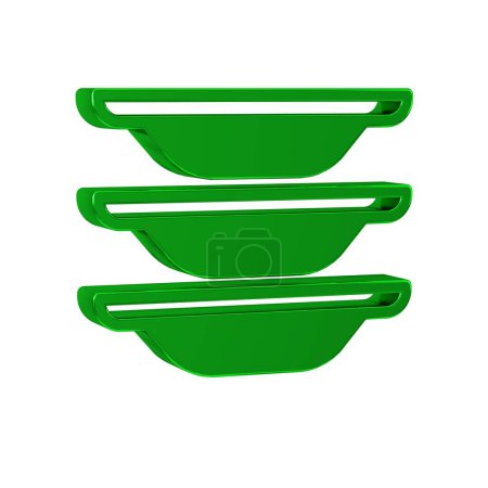 Foto de Icono de platos de lavado verde aislado sobre fondo transparente. Icono de platos de limpieza. Señal de lavavajillas. Signo de vajilla limpia. . - Imagen libre de derechos
