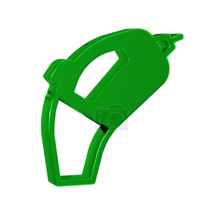 Photo for Green Portable vacuum cleaner icon isolated on transparent background. . - Royalty Free Image