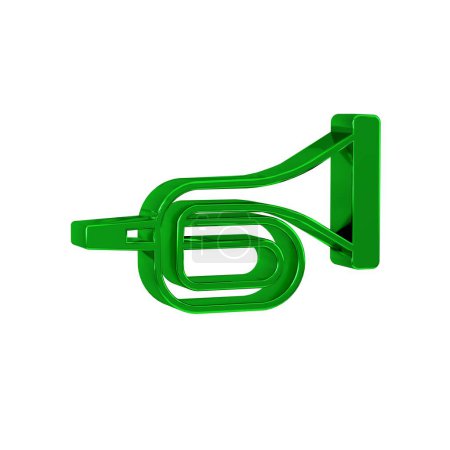 Téléchargez les photos : Icône trompette instrument de musique vert isolé sur fond transparent. . - en image libre de droit