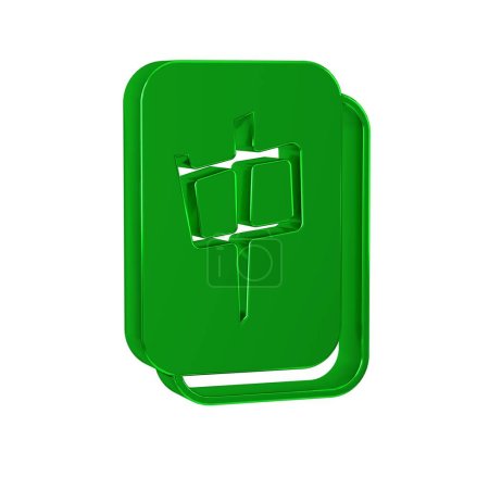 Foto de Piezas de Mahjong verde icono aislado sobre fondo transparente. Mahjong chino dragón rojo juego emoji. - Imagen libre de derechos