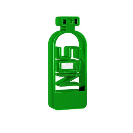 Foto de Icono de óxido nitroso verde aislado sobre fondo transparente. - Imagen libre de derechos