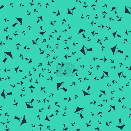 Ilustración de Black Whirligig toy icon isolated seamless pattern on green background.  Vector - Imagen libre de derechos
