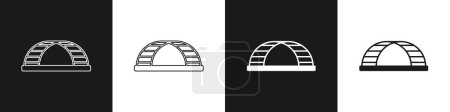 Ilustración de Establecer icono de barra mono aislado sobre fondo blanco y negro. Vector - Imagen libre de derechos