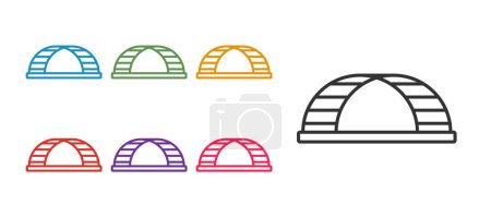 Ilustración de Set line Monkey bar icon isolated on white background. Set icons colorful. Vector - Imagen libre de derechos