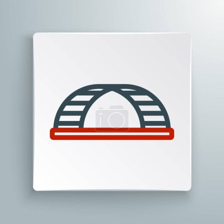 Ilustración de Icono de barra de mono de línea aislado sobre fondo blanco. Concepto de esquema colorido. Vector - Imagen libre de derechos