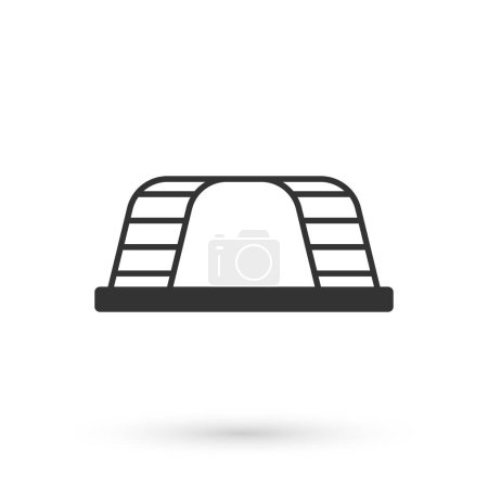 Ilustración de Icono de barra Monkey gris aislado sobre fondo blanco. Vector - Imagen libre de derechos