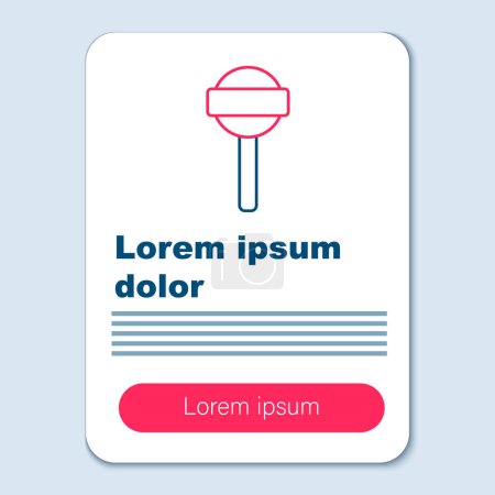 Ilustración de Línea Lollipop icono aislado sobre fondo gris. Comida, delicioso símbolo. Concepto de esquema colorido. Vector - Imagen libre de derechos