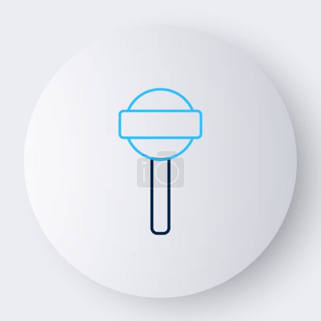 Ilustración de Línea Lollipop icono aislado sobre fondo blanco. Comida, delicioso símbolo. Concepto de esquema colorido. Vector - Imagen libre de derechos