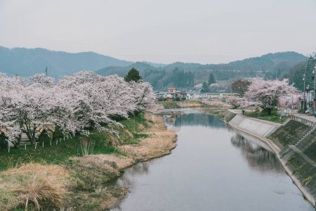 Foto de Vista de Takayama durante la temporada de primavera - Imagen libre de derechos