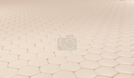 Téléchargez les photos : Rendu 3d de motif hexagonal gros plan de cellule de peau parfaite propre pour la publicité cosmétique. Illustration 3D Render. - en image libre de droit