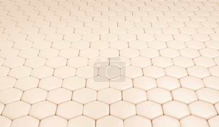 Téléchargez les photos : Rendu 3d de motif hexagonal gros plan de cellule de peau parfaite propre pour la publicité cosmétique. Illustration 3D Render. - en image libre de droit