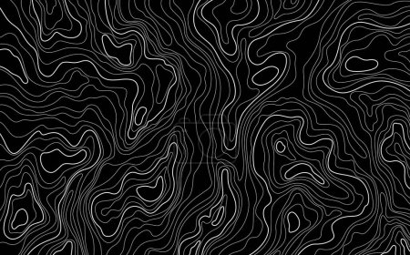 Illustration for Stylized height texture map. Contour topographic. Isolines height lines. Abstract geographic mountain illustration. - Royalty Free Image