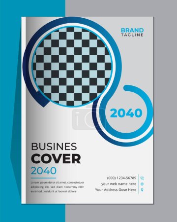 Illustration for Corporate business brochure book cover template design with Leaflet presentation, magazine cover and annual report cover templates in creative vector - Royalty Free Image