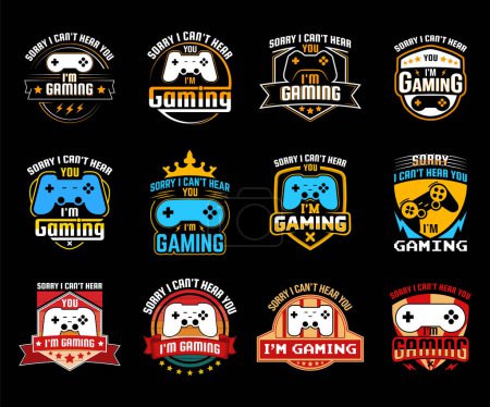 Vintage gaming t shirt design mega bundle template with creative motivation quote and vector shape