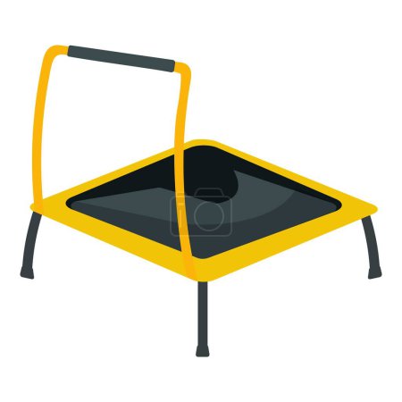 Illustration for Trampoline icon cartoon vector. Fitness playground. Elastic jump - Royalty Free Image