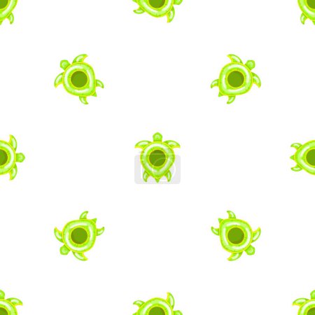 Illustration for Inflatable turtle pattern seamless background texture repeat wallpaper geometric vector - Royalty Free Image