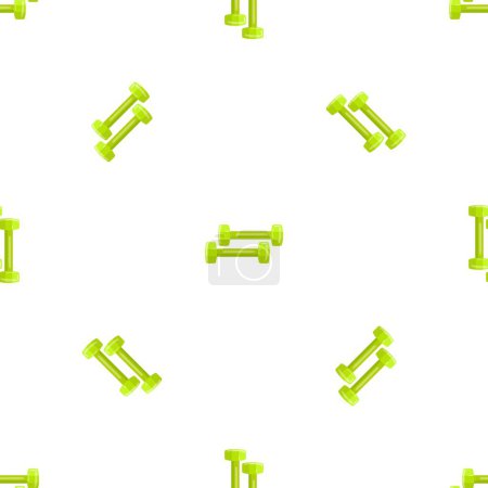 Illustration for Fitness dumbell pattern seamless background texture repeat wallpaper geometric vector - Royalty Free Image