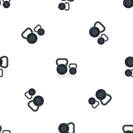 Illustration for Gym kettlebell pattern seamless background texture repeat wallpaper geometric vector - Royalty Free Image