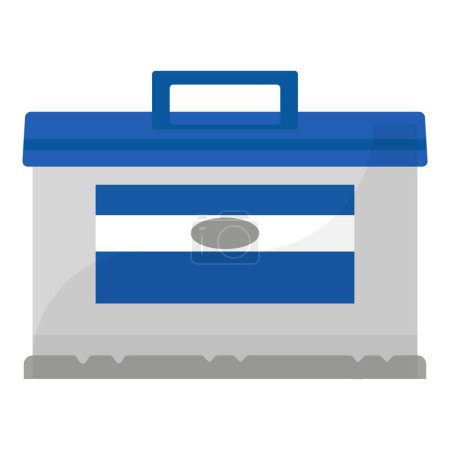 Illustration for Car battery icon cartoon vector. Auto repair. Service seat - Royalty Free Image