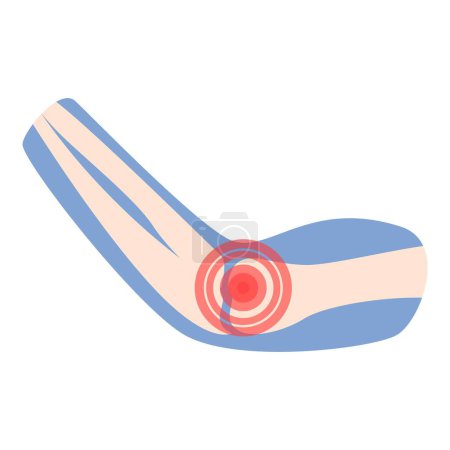 Illustration for Medical treatment icon cartoon vector. Joint pain. Clinic disease - Royalty Free Image