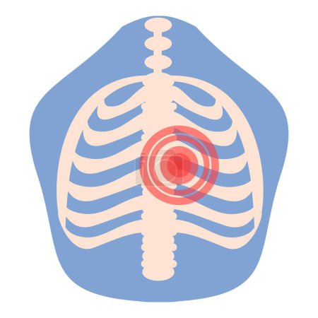 Illustration for Body pain icon cartoon vector. Arthritis joint. Medical treatment - Royalty Free Image