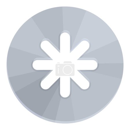 Illustration for Icing nozzle star icon cartoon vector. Tube metallic. Frost equipment - Royalty Free Image