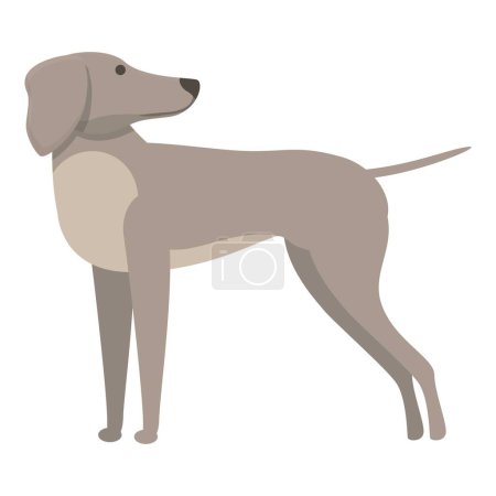 Ilustración de Icono de galgo vector de dibujos animados. Animal perro. Corre perro - Imagen libre de derechos