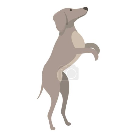 Ilustración de Saltar vector de dibujos animados icono galgo. Animal perro. Sprint canino - Imagen libre de derechos