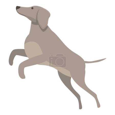 Ilustración de Divertido vector de dibujos animados icono de galgo. Perro animal. Carrera de Sprint - Imagen libre de derechos