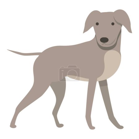 Ilustración de Galgo niño icono vector de dibujos animados. Perro animal. Carrera de cola - Imagen libre de derechos