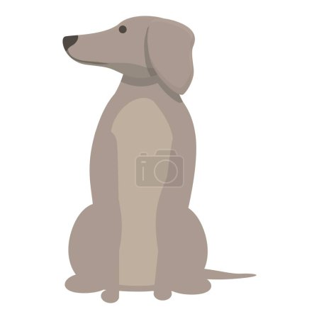 Ilustración de Greyhound estancia icono vector de dibujos animados. Correr animales. Carrera costera - Imagen libre de derechos